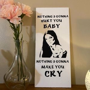 Halsey wipe your tears sign